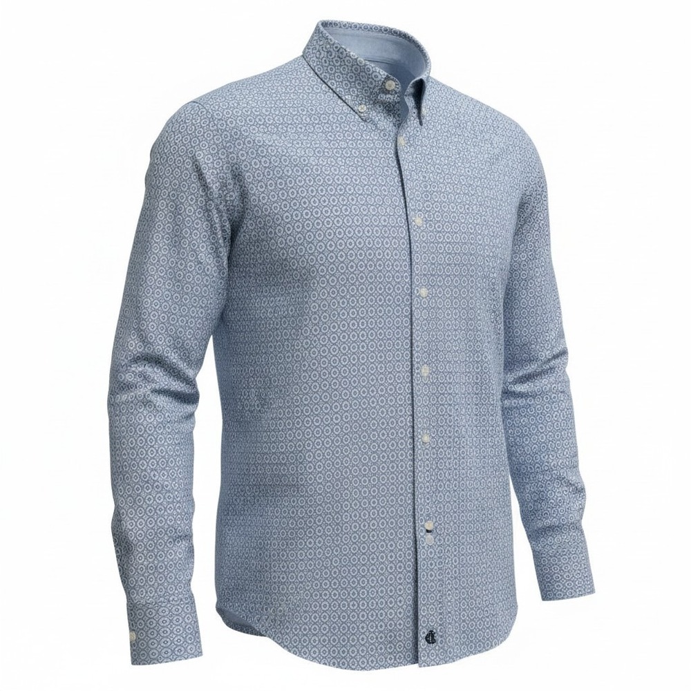 Cody James Button Down Shirt Mens Small Blue Excellent Geometric‎ Western Core